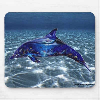 Artistic Dolphin Mouse Pad