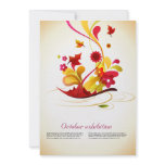 artistic elements in autumn colors invitations