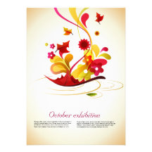 artistic elements in autumn colors personalized invite