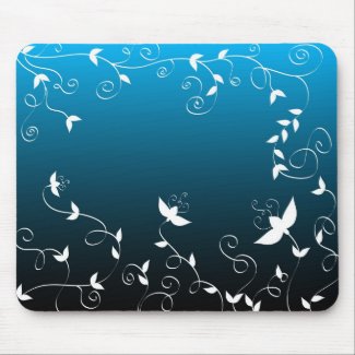 Artistic floral design mousepad