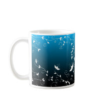Artistic floral design mugs