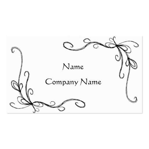 Artistic Flourish Business Card (front side)