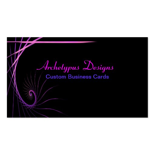 Artistic Fractal Stroke Business Cards (back side)