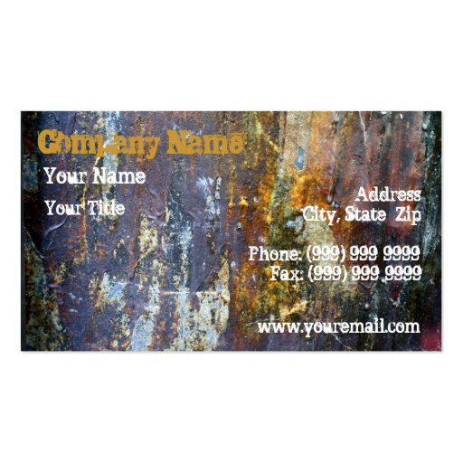Artistic Grungy Wall Business Cards (front side)