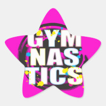 Artistic Gymnastics Paint Pink Stickers