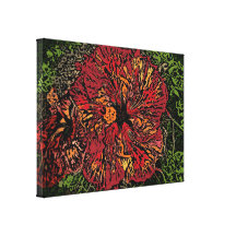 Artistic Hibiscus colorful canvas Gallery Wrap Canvas