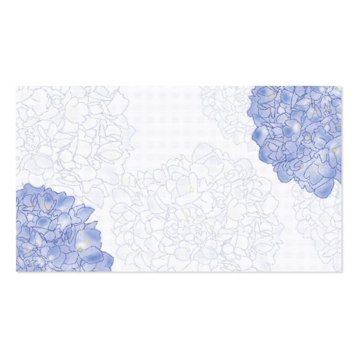 Artistic Hydrangea Place Cards, Medium Business Card Template (front side)
