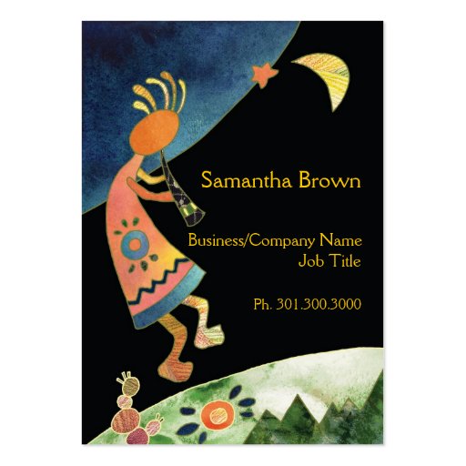 Artistic Kokopelli Business Cards (front side)