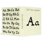 Artistic Letter "A" Woodcut Woodblock Initial Vinyl Binders
