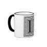 Artistic Letter "D" Woodcut Woodblock Initial Mug