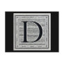 Artistic Letter "D" Woodcut Woodblock Initial Post Cards
