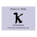 Artistic Letter "K" Hand Lettered Style Initial Business Card Templates