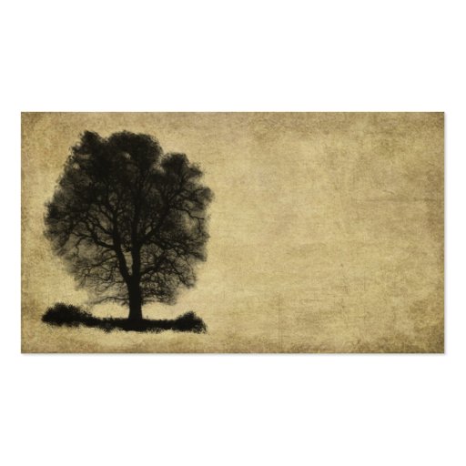 Artistic- Lone Stark Tree Business Card Templates (front side)