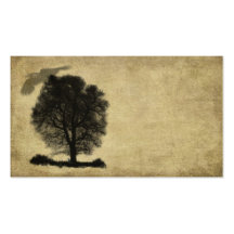 Artistic- Lone Stark Tree & Crow Business Card