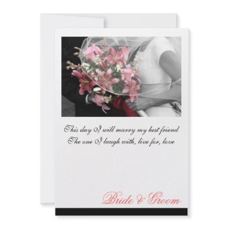 Artistic Monogram Floral Wedding Invitation invitation
