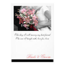 Artistic Monogram Floral Wedding Invitation