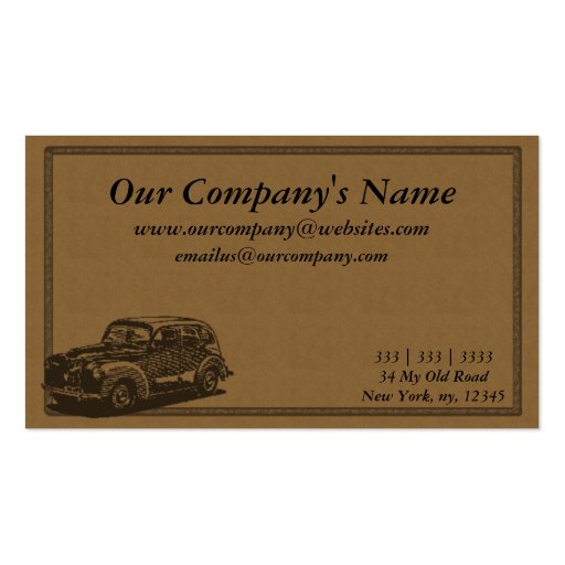 Artistic, Natural, Earth Toned Business Card (front side)