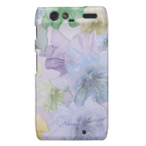 Artistic Pastel Flowers Motorola Razr Case casemate cases