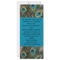 Artistic Peacock Wedding Invitation