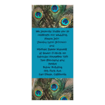 Artistic Peacock Wedding Invitation