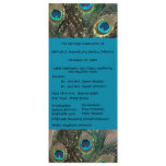 Artistic Peacock Feather Wedding Program