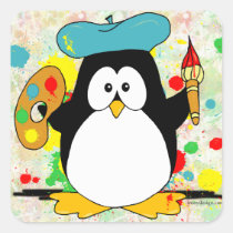 Artistic Penguin stickers