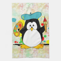 Artistic Penguin kitchen towels