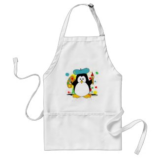 Artistic Penguin apron