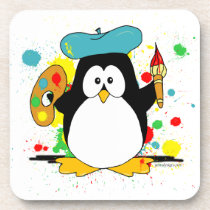 Artistic Penguin cork coasters