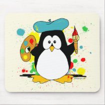 Artistic Penguin mousepads