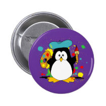 Artistic Penguin buttons