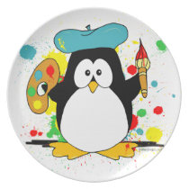 Artistic Penguin plates