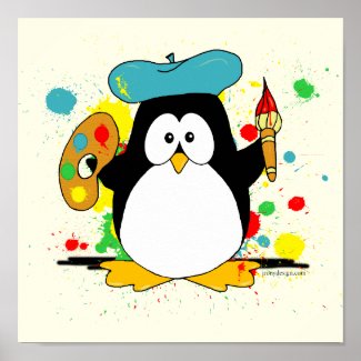 Artistic Penguin Posters print