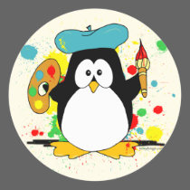 Artistic Penguin stickers by ironydesign Artistic Penguin stickers
