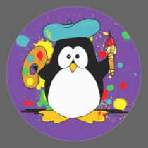 Artistic Penguin stickers by ironydesign Artistic Penguin stickers