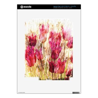 artistic pink tulips