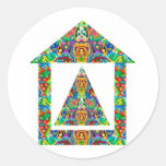 Artistic Pyramid House Stickers