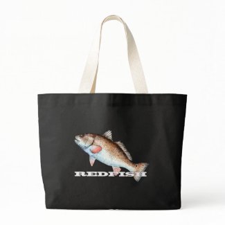 Artistic Redfish Tote Bags