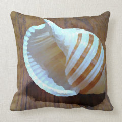 Artistic Seashell Throw Pillow