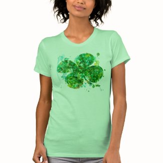 Artistic Shamrock or Women Tshirt
