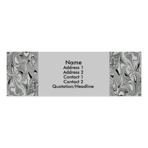 Artistic Silver Foil Business Card (front side)