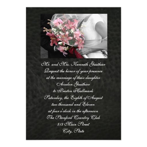 Artistic Tiger Lily Best Friend Wedding Invitation