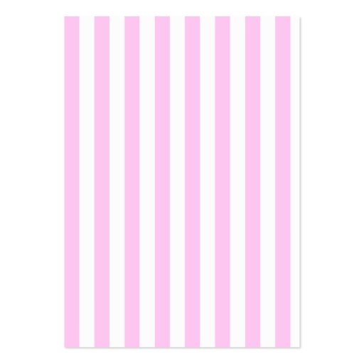 Artistic Trendy Chic Stripes Pink White Business Card (back side)