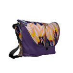 artistic tulips on purple background bag messenger bags