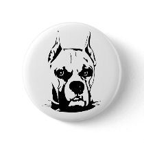 Artistic Urban Boxer Dog Breed Design buttons