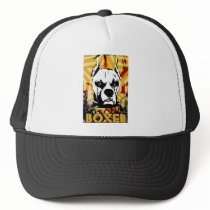 Artistic Urban Boxer Dog Breed Design hats