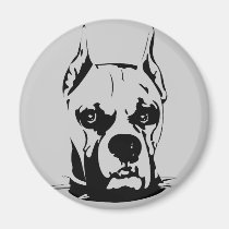 Artistic Urban Boxer Dog Breed Design magnets