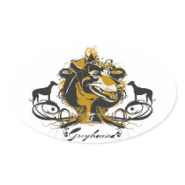 Artistic Urban Greyhound Dog Breed Design stickers