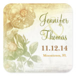 artistic vintage floral wedding stickers stickers