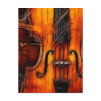 Artistic Violin Post Card